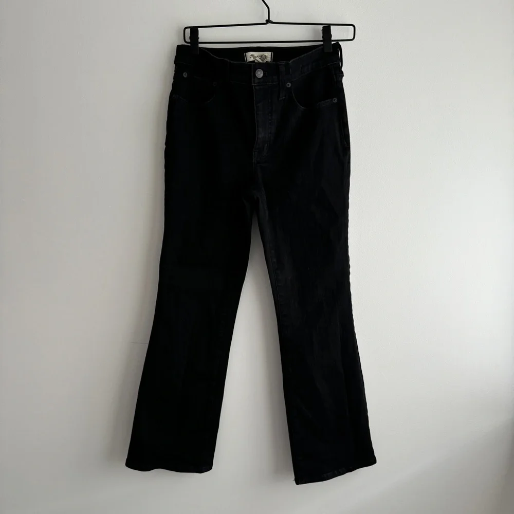 Madewell Kick Out Crop Black Jeans Size 28 - Picture 5 of 6